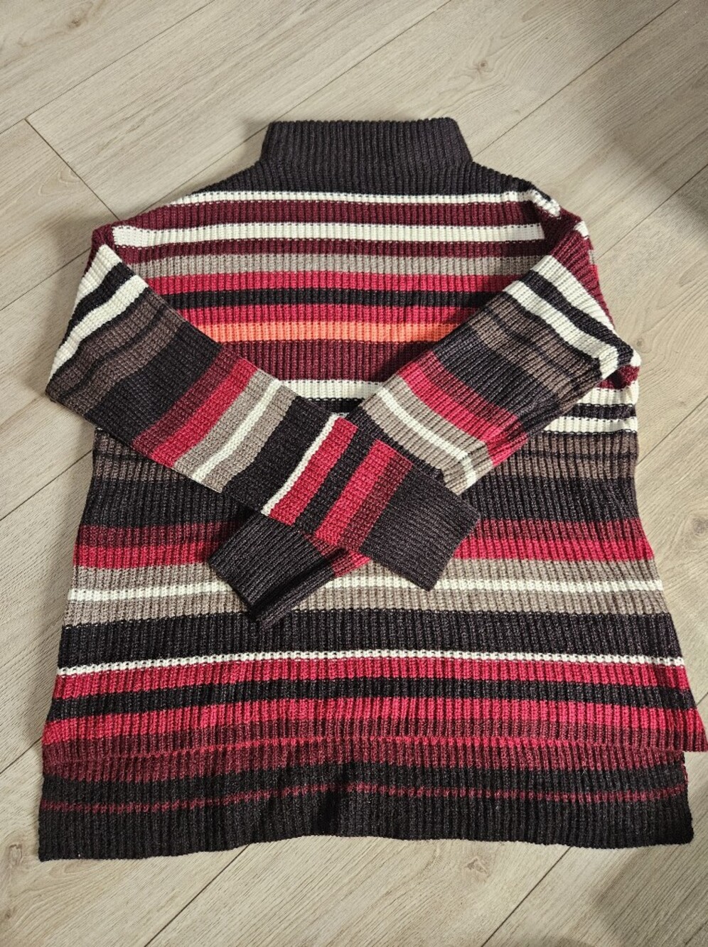 Reitmans Striped Ribbed Knit Sweater Pullover Women Size XL